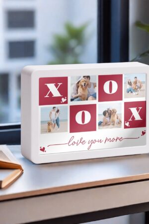 Rectangle LED Mirror Light - Personalized Photo Love Yourself Love Family