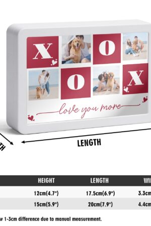 Rectangle LED Mirror Light - Personalized Photo Love Yourself Love Family