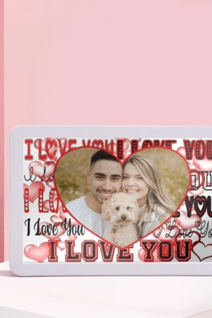 Rectangle LED Mirror Light - Personalized Photo Love Yourself Love Family