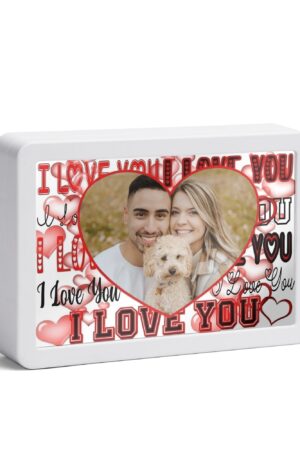 Rectangle LED Mirror Light - Personalized Photo Love Yourself Love Family