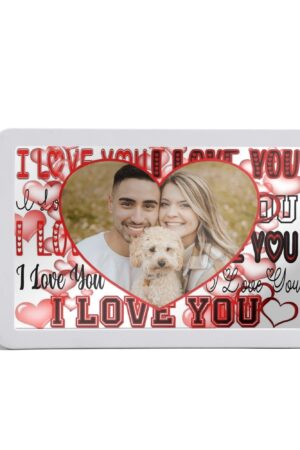 Rectangle LED Mirror Light - Personalized Photo Love Yourself Love Family