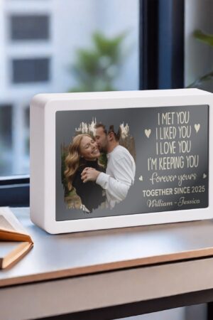 Rectangle LED Mirror Light - Personalized Photo Love Yourself Love Family