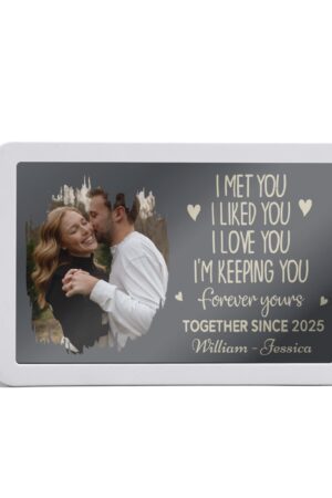 Rectangle LED Mirror Light - Personalized Photo Love Yourself Love Family