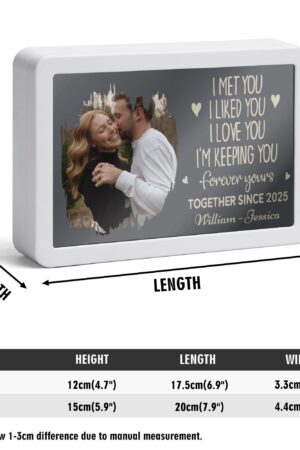 Rectangle LED Mirror Light - Personalized Photo Love Yourself Love Family