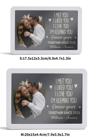 Rectangle LED Mirror Light - Personalized Photo Love Yourself Love Family