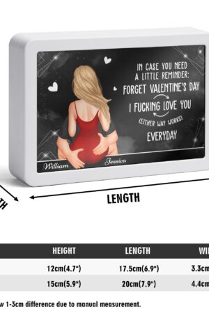 Rectangle LED Mirror Light - Personalized Photo Love Yourself Love Family