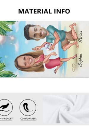 Personalized Soft Bath Towel 2 Sizes for Bathroom Gym and Travel