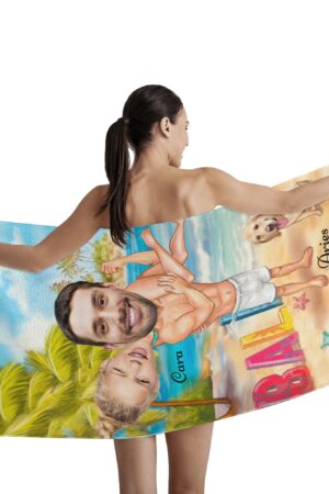 Personalized Soft Bath Towel 2 Sizes for Bathroom Gym and Travel