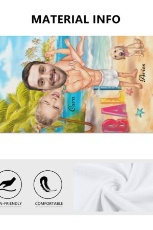 Personalized Soft Bath Towel 2 Sizes for Bathroom Gym and Travel