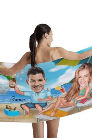 Personalized Soft Bath Towel 2 Sizes for Bathroom Gym and Travel