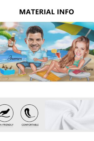 Personalized Soft Bath Towel 2 Sizes for Bathroom Gym and Travel