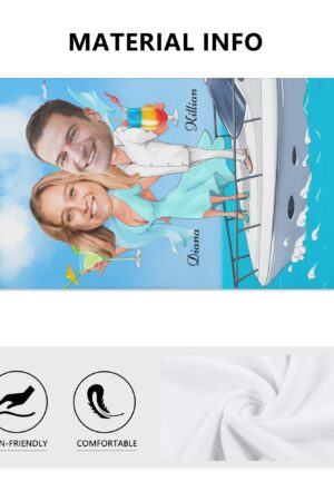 Personalized Soft Bath Towel 2 Sizes for Bathroom Gym and Travel