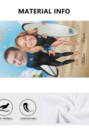 Personalized Soft Bath Towel 2 Sizes for Bathroom Gym and Travel