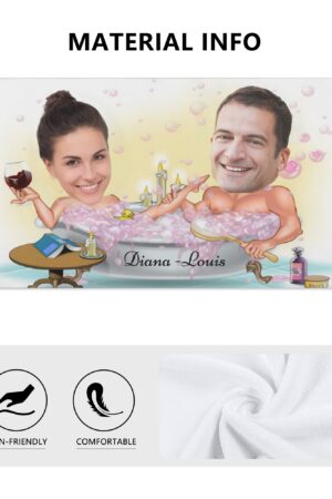 Personalized Soft Bath Towel 2 Sizes for Bathroom Gym and Travel