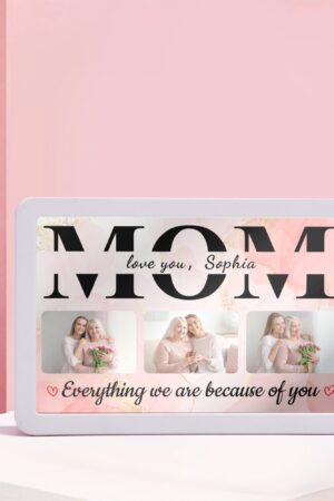Rectangle LED Mirror Light - Personalized Photo Love Yourself Love Family