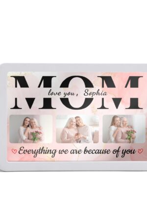 Rectangle LED Mirror Light - Personalized Photo Love Yourself Love Family