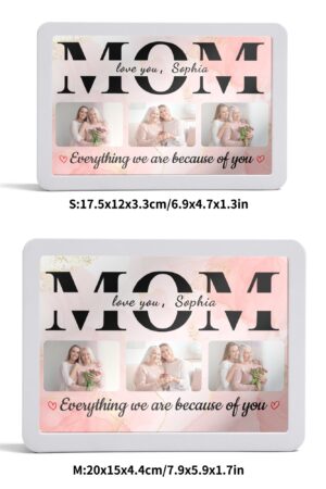 Rectangle LED Mirror Light - Personalized Photo Love Yourself Love Family