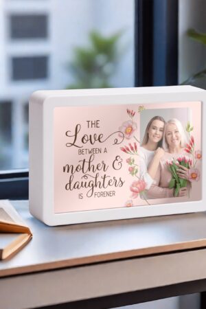 Rectangle LED Mirror Light - Personalized Photo Love Yourself Love Family