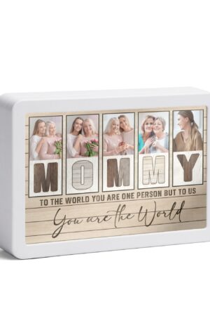 Rectangle LED Mirror Light - Personalized Photo Love Yourself Love Family