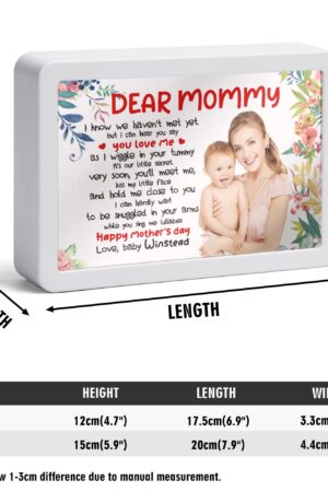 Rectangle LED Mirror Light - Personalized Photo Love Yourself Love Family