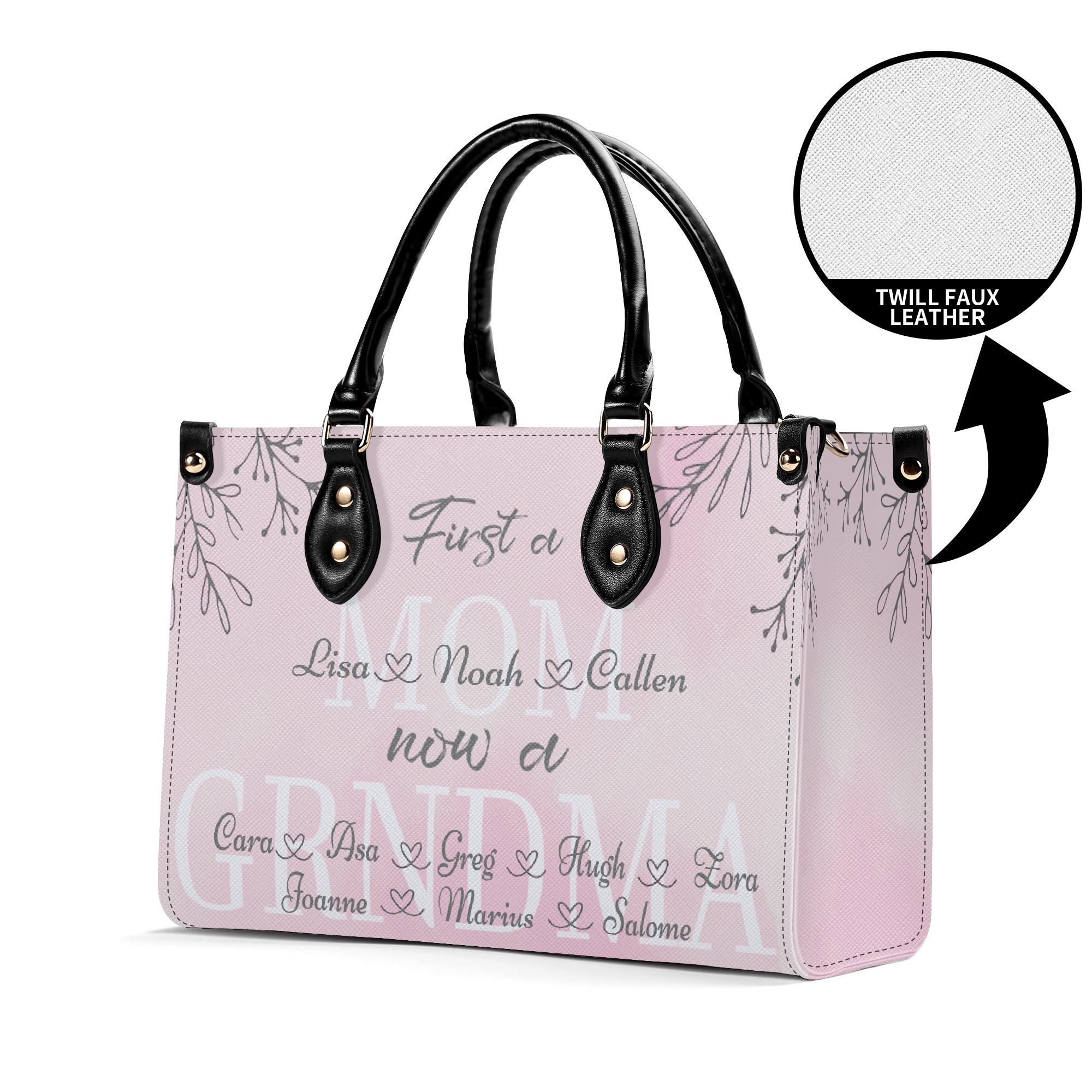 New Version-Luxury Women Twill Faux Leather Handbag - Image 2