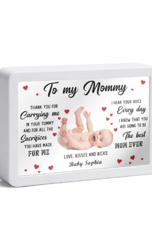 Rectangle LED Mirror Light - Personalized Photo Love Yourself Love Family