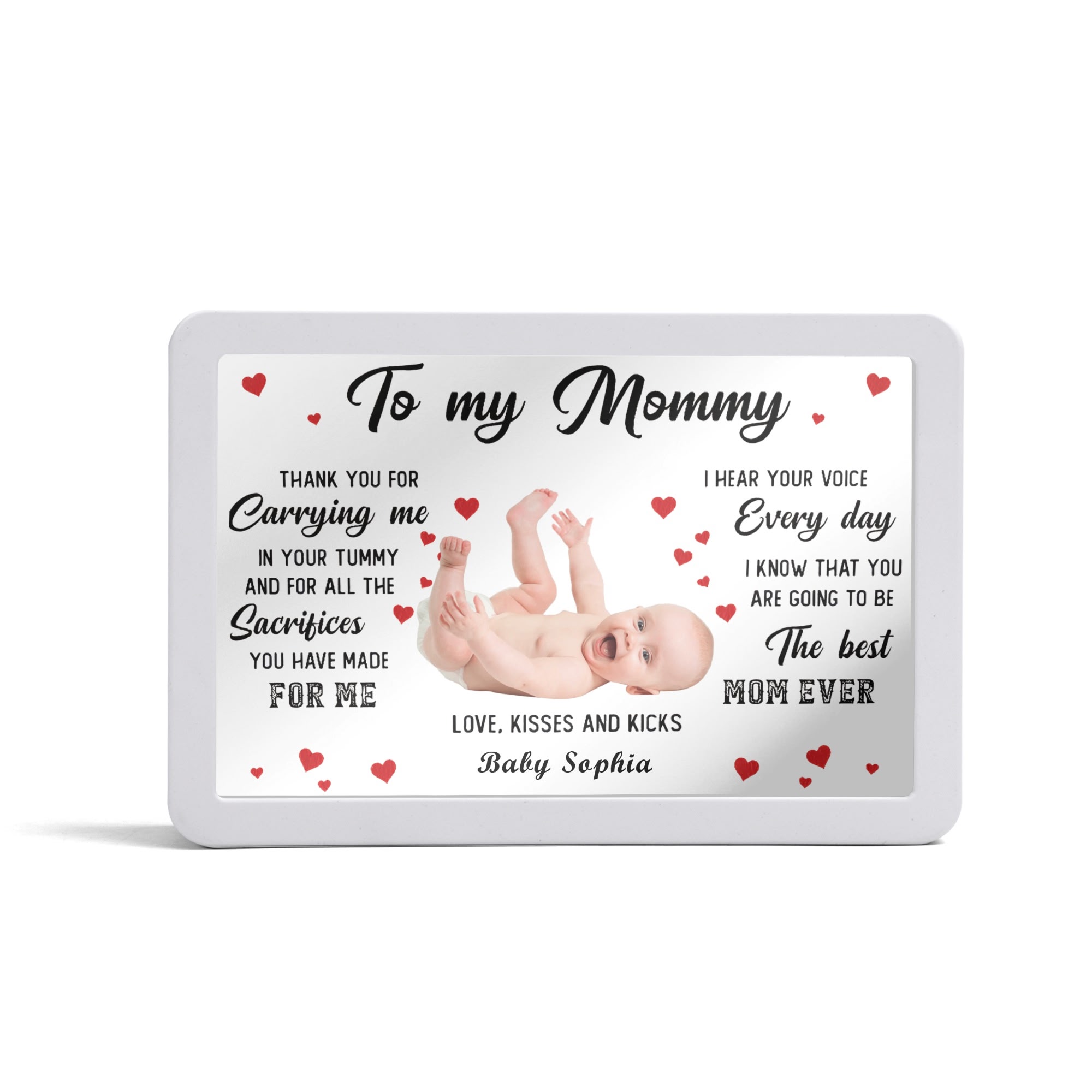 Rectangle LED Mirror Light - Personalized Photo Love Yourself Love Family - Image 5