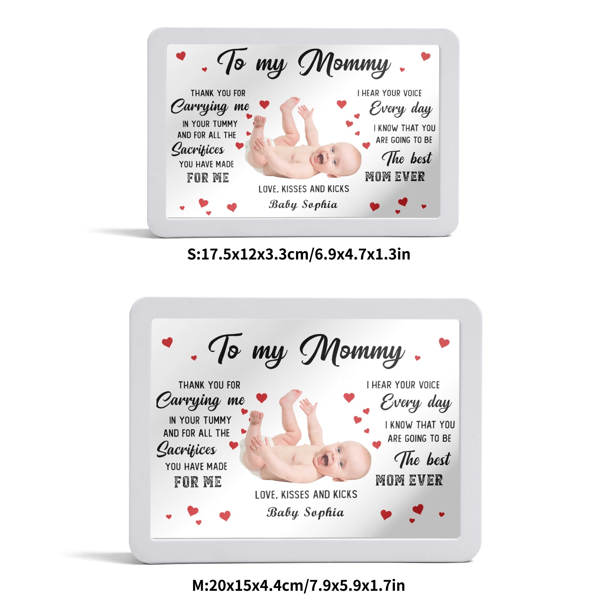 Rectangle LED Mirror Light - Personalized Photo Love Yourself Love Family - Image 7