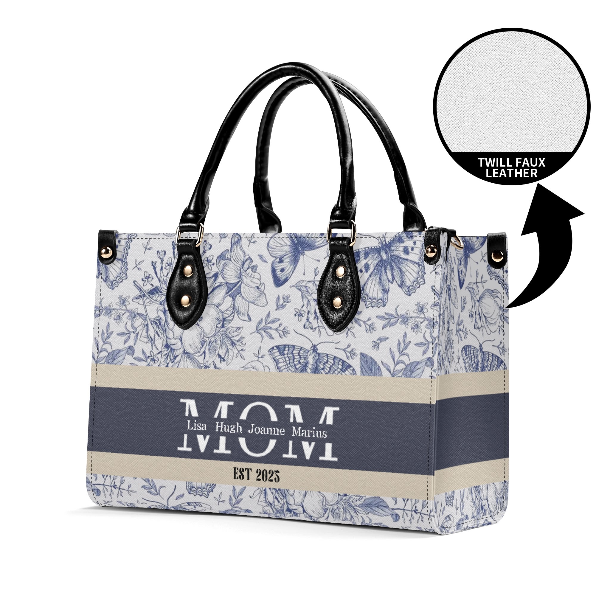 New Version-Luxury Women Twill Faux Leather Handbag - Image 2