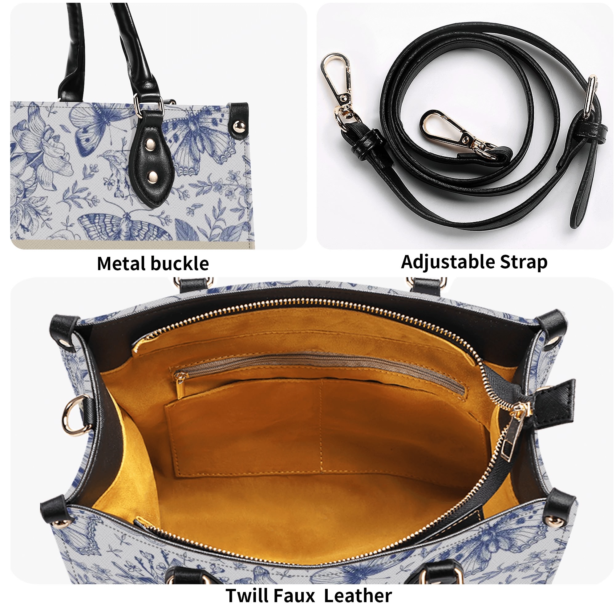 New Version-Luxury Women Twill Faux Leather Handbag - Image 12