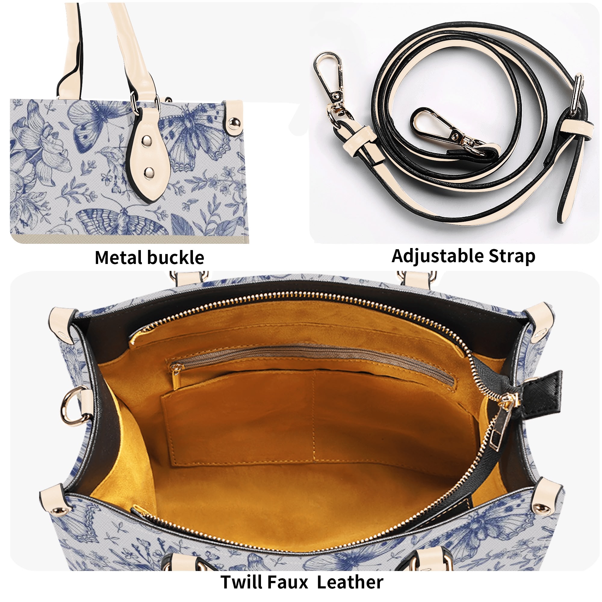 New Version-Luxury Women Twill Faux Leather Handbag - Image 24