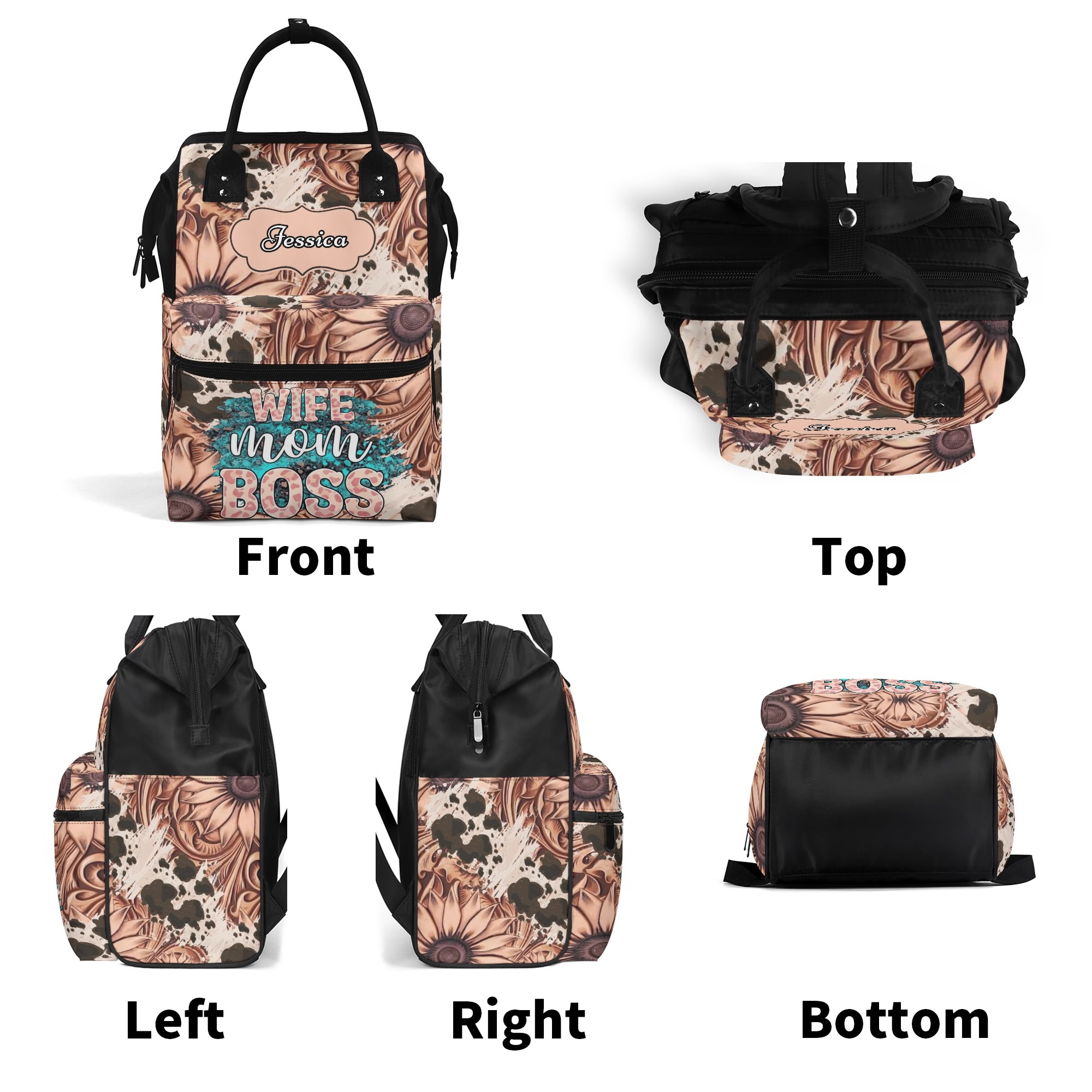 Large Capacity Diaper Bag Mummy Backpack Nursing Duckbilled Backpack - Image 9