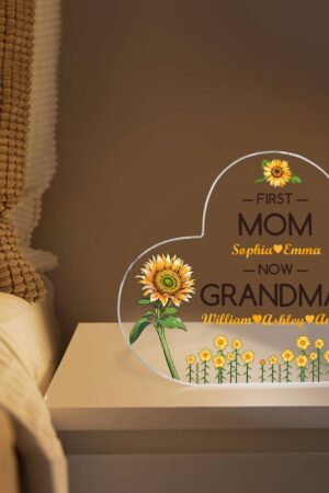 Heart Shaped Christmas Acrylic Keepsake Ornament Personalized Gift