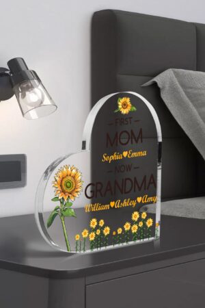 Heart Shaped Christmas Acrylic Keepsake Ornament Personalized Gift