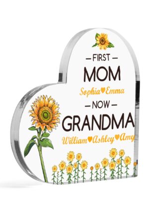 Heart Shaped Christmas Acrylic Keepsake Ornament Personalized Gift