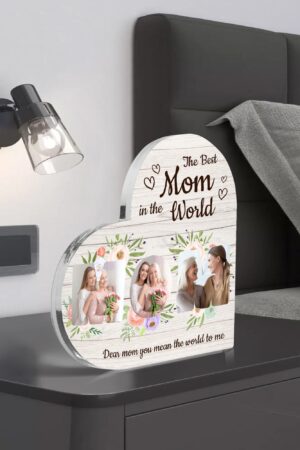 Heart Shaped Christmas Acrylic Keepsake Ornament Personalized Gift