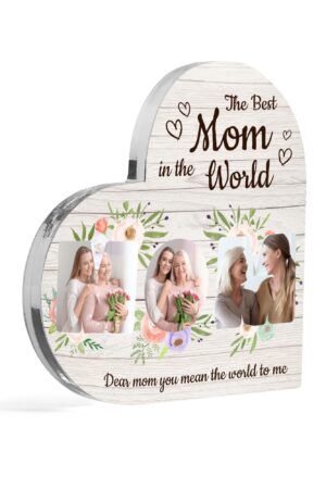 Heart Shaped Christmas Acrylic Keepsake Ornament Personalized Gift