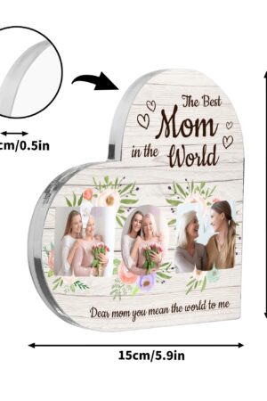 Heart Shaped Christmas Acrylic Keepsake Ornament Personalized Gift