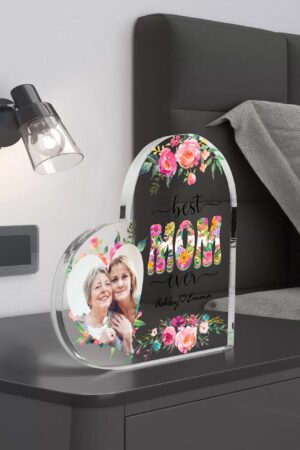 Heart Shaped Christmas Acrylic Keepsake Ornament Personalized Gift