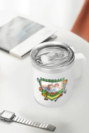 Custom 12oz Stainless Steel Coffee Mug Coffee Cup with Lid and Handle
