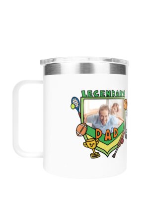 Custom 12oz Stainless Steel Coffee Mug Coffee Cup with Lid and Handle