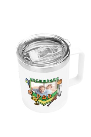 Custom 12oz Stainless Steel Coffee Mug Coffee Cup with Lid and Handle