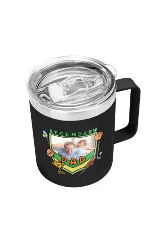 Custom 12oz Stainless Steel Coffee Mug Coffee Cup with Lid and Handle