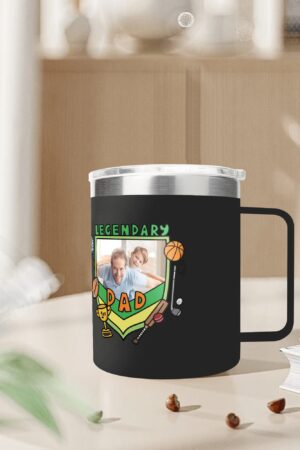 Custom 12oz Stainless Steel Coffee Mug Coffee Cup with Lid and Handle