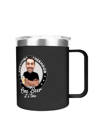 Custom 12oz Stainless Steel Coffee Mug Coffee Cup with Lid and Handle