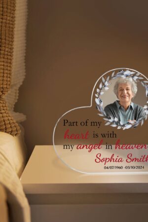 Heart Shaped Christmas Acrylic Keepsake Ornament Personalized Gift