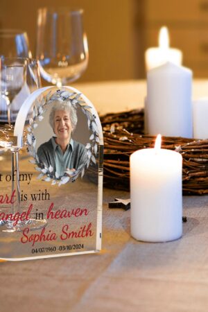 Heart Shaped Christmas Acrylic Keepsake Ornament Personalized Gift