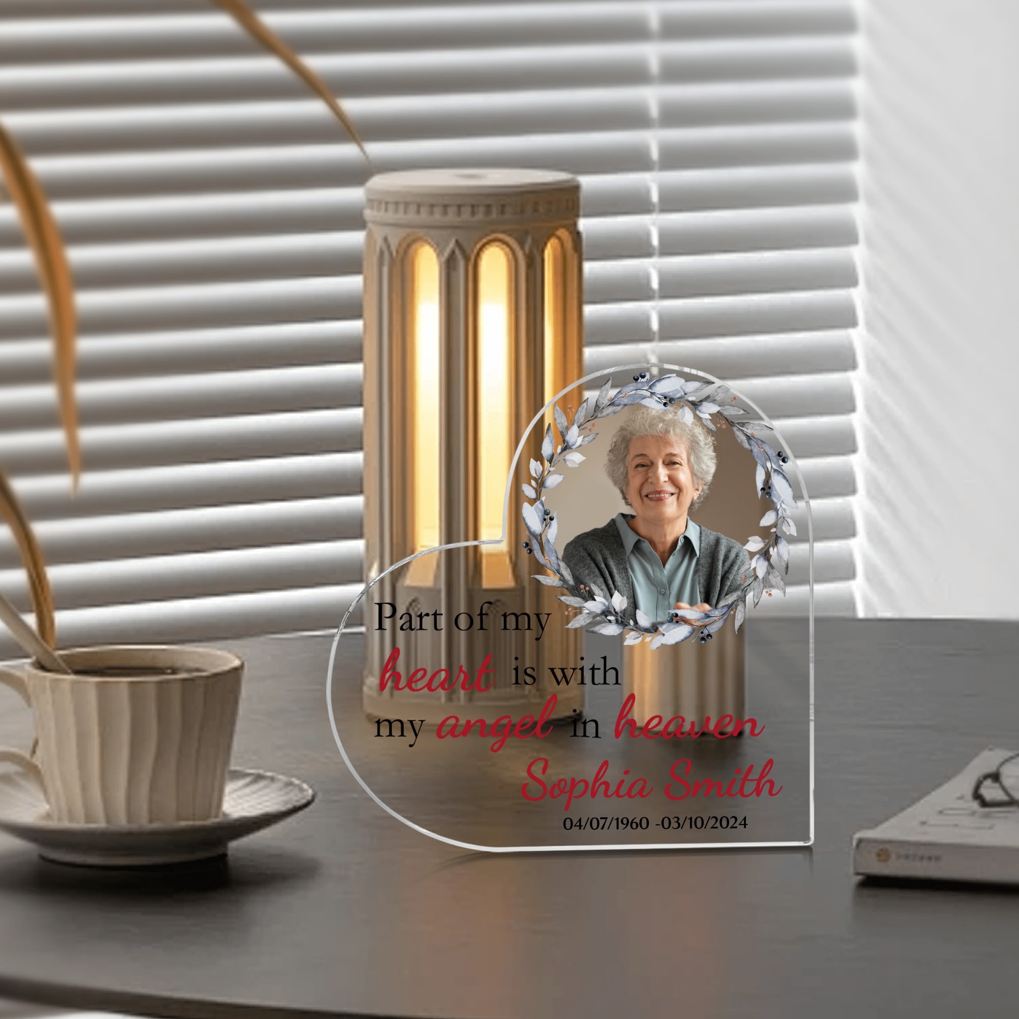 Heart Shaped Christmas Acrylic Keepsake Ornament Personalized Gift - Image 5