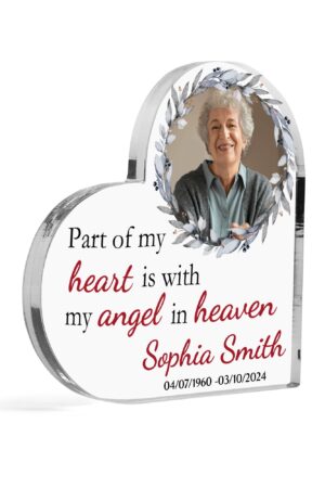 Heart Shaped Christmas Acrylic Keepsake Ornament Personalized Gift