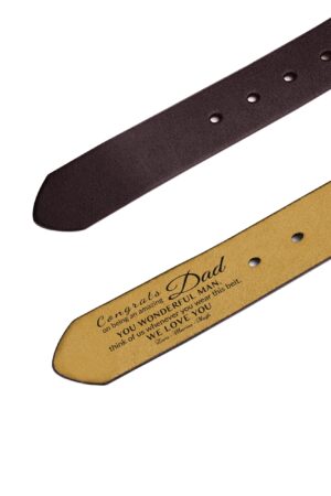 Engraved Leather Brown Belt Funny Personalized Gift For Husband Boyfriend